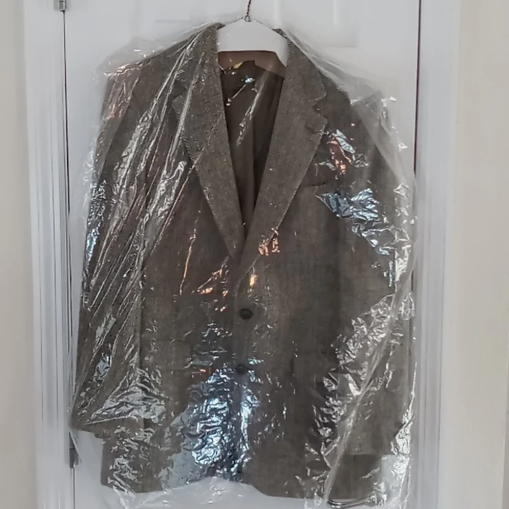 Vintage PBM Harris Tweed Sports Jacket 100% Scottish Wool 41R?? Brown Tones